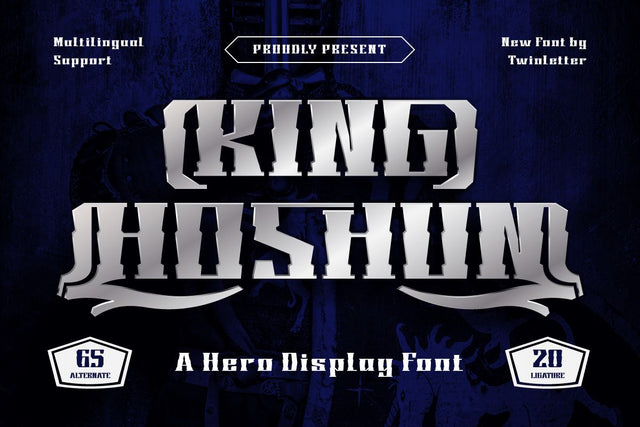 KING HOSHUN | Display Hero Font Font twinletter 