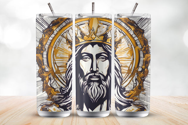 King Jesus 20 Oz Tumbler Wrap Sublimation Design Sublimation MockupSvgVenue 