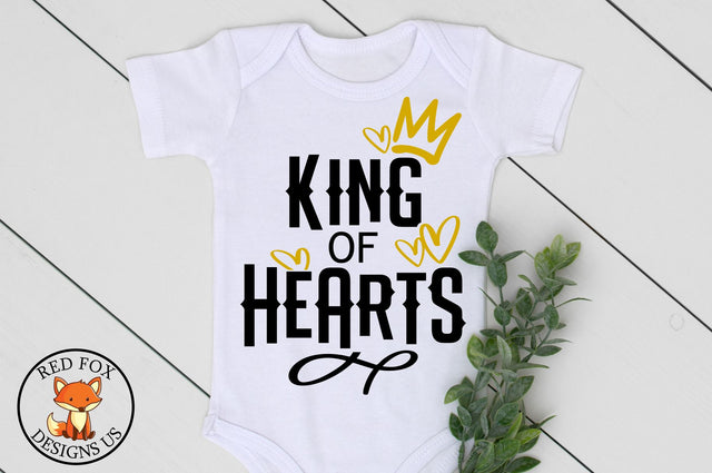 King Of Hearts Svg | Baby Boy Valentine's Day Shirt Design Svg SVG RedFoxDesignsUS 