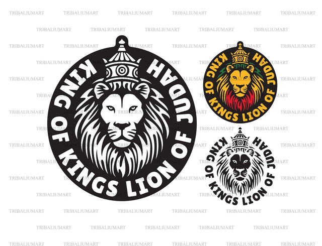 King of kings. Lion of Judah. (Rastafarian Reggae Symbol). SVG TribaliumArtSF 