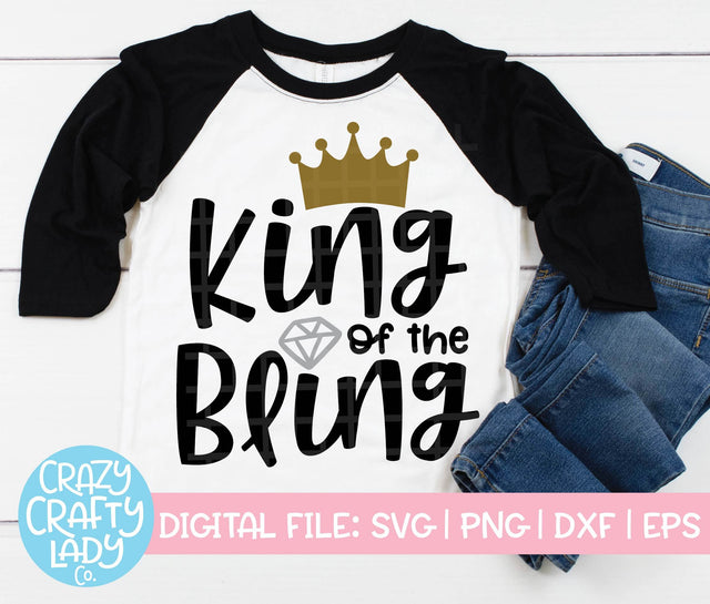 King of the Bling | Wedding SVG Cut File SVG Crazy Crafty Lady Co. 
