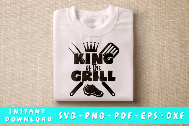 King Of The Grill SVG, Barbecue Quote SVG SVG HappyDesignStudio 