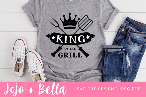 King of the Grill Svg, Dad Svg, Fathers Day SVG, Dad Shirt Svg, Svg Files for Cricut, Silhouette Files SVG Jojo&Bella 