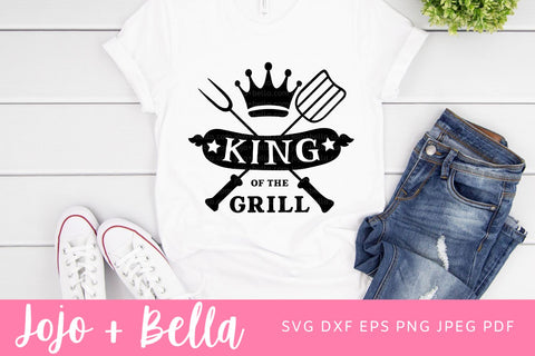 King of the Grill Svg, Dad Svg, Fathers Day SVG, Dad Shirt Svg, Svg Files for Cricut, Silhouette Files SVG Jojo&Bella 