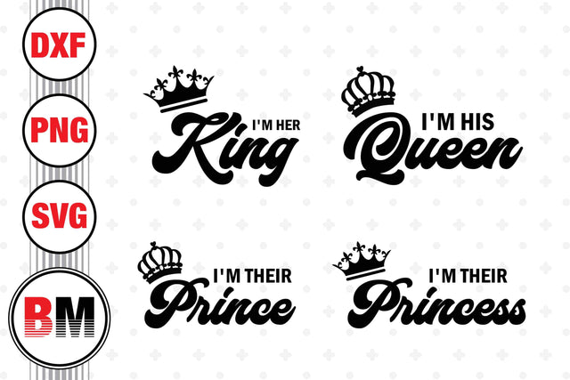 King, Queen Family SVG, PNG, DXF Files SVG BMDesign 