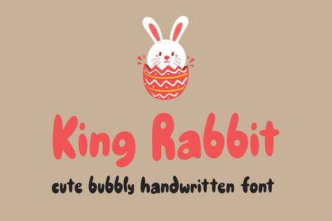 King Rabbit - Cute and Bubbly Display Font ahweproject 