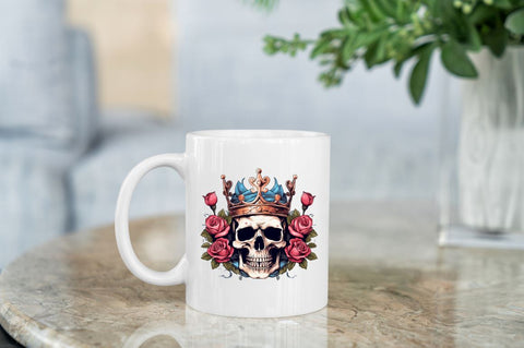 King Skull with Roses Clipart Bundle Sublimation Regulrcrative 