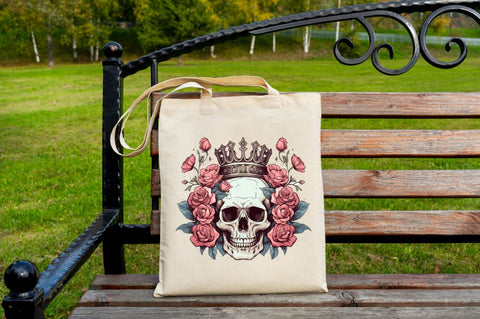 King Skull with Roses Clipart Bundle Sublimation Regulrcrative 