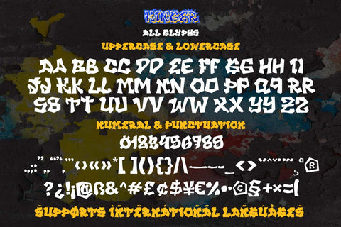 KINGER - Display Graffiti Style Font Font twinletter 