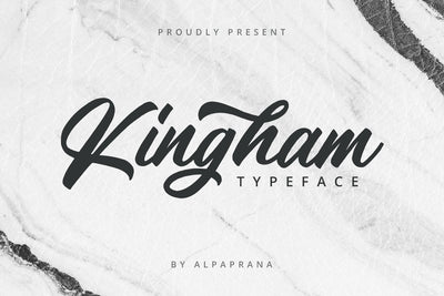 Kingham - Script Font Font Alpaprana Studio 