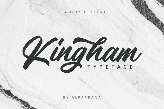Kingham - Script Font Font Alpaprana Studio 