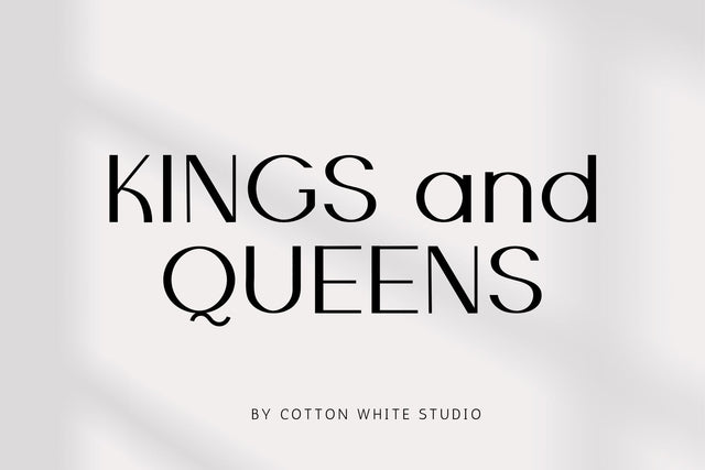Kings and Queens Font Cotton White Studio 