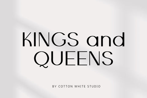 Kings and Queens Font Cotton White Studio 