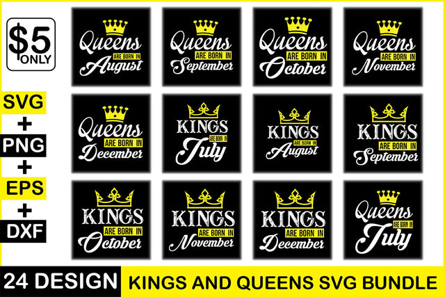 Kings And Queens SVG Design Bundle SVG Rupkotha 