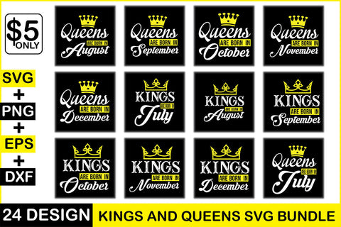Kings And Queens SVG Design Bundle SVG Rupkotha 