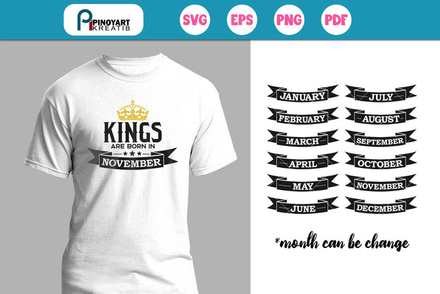 Kings Are Born In Svg SVG Pinoyart Kreatib 
