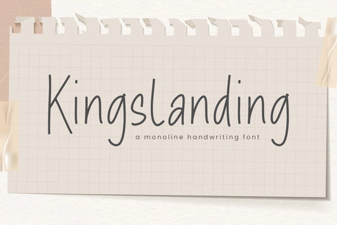 Kingslanding - Handwritten font Font Timur type 