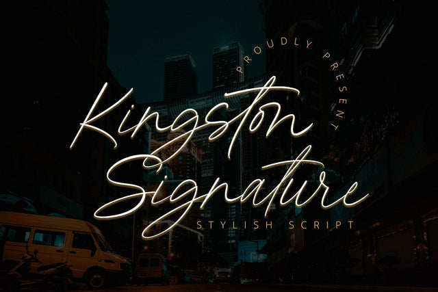 Kingston Signature - Stylish Script Font Font Alpaprana Studio 