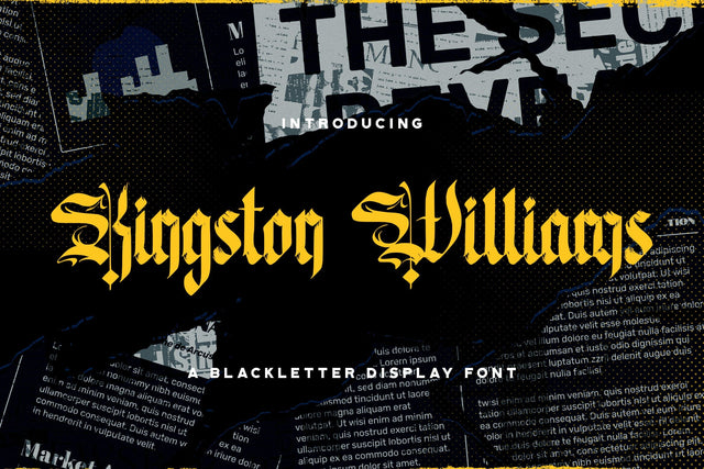 Kingston Williams - Blackletter Font Font StringLabs 