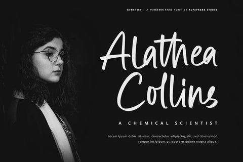 Kinston - Handwritten Font Font Alpaprana Studio 