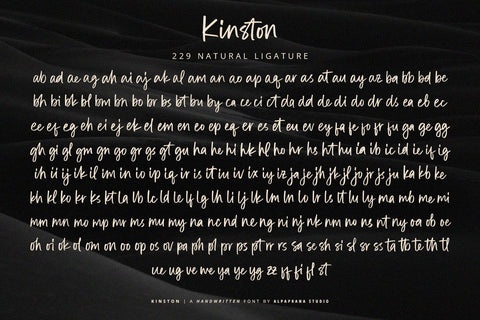 Kinston - Handwritten Font Font Alpaprana Studio 