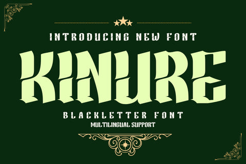 KINURE Blackletter Font Font twinletter 