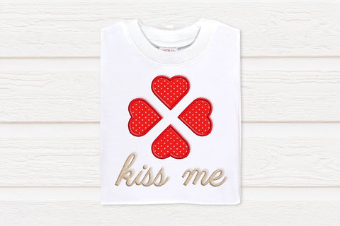 Kiss Me 4 Hearts Valentine's Day Applique Embroidery Duo Embroidery/Applique DESIGNS Designed by Geeks 