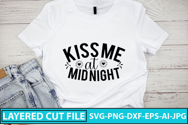 Kiss Me At Mid Night SVG Cut File SVG Syaman 