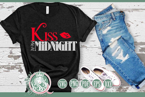 Kiss Me At Midnight New Years SVG SVG QueenBrat Digital Designs 