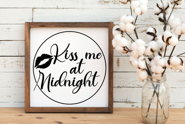 Kiss Me At Midnight Svg, Png, Dxf | New Years Eve Shirt Design SVG RedFoxDesignsUS 