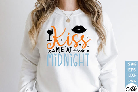 Kiss me at midnight SVG SVG akazaddesign 