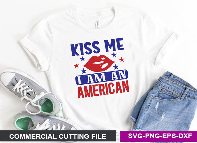 Kiss me I am an American SVG SVG CraftingStudio 