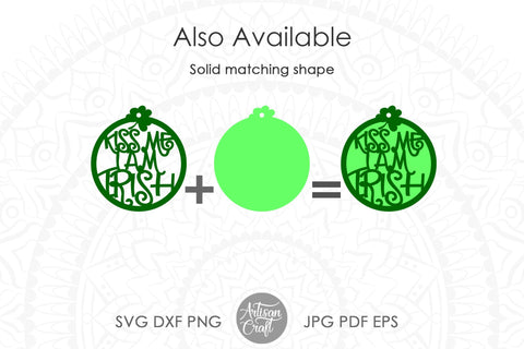 Kiss me I am Irish, laser cut earrings, St Patrick's day SVG SVG Artisan Craft SVG 