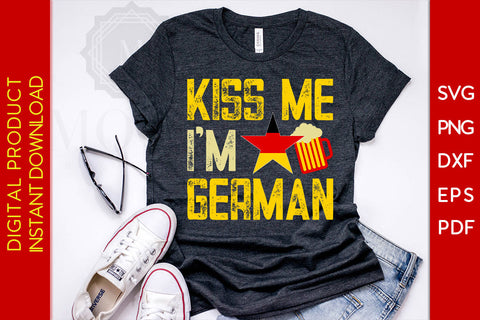 Kiss Me I'm German Oktoberfest SVG PNG PDF Cut File SVG Creativedesigntee 