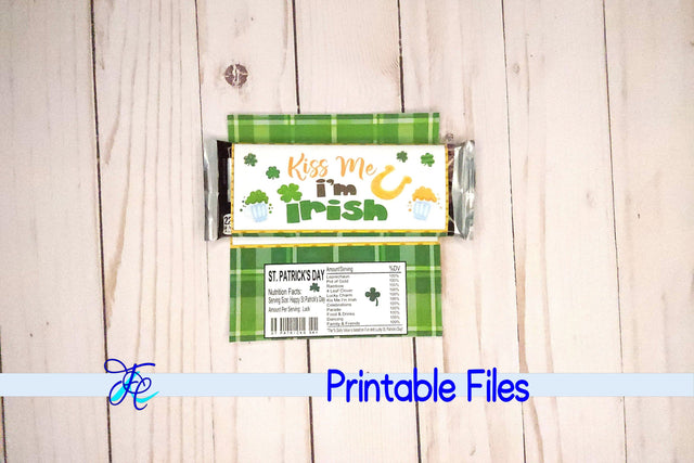 Kiss Me I'm Irish Candy Bar Wrapper 3D Paper Family Creations 