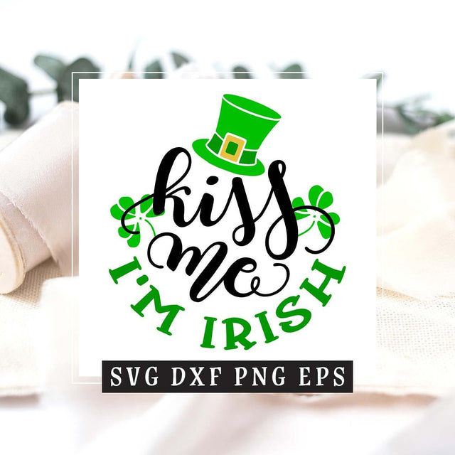 Kiss me I'm Irish Cut file | St. Patrick's day SVG TheBlackCatPrints 