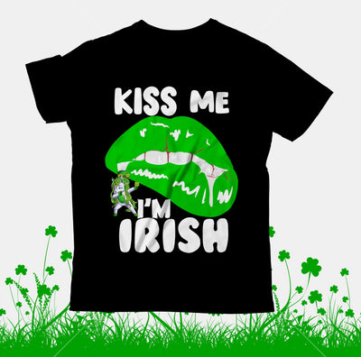 Kiss Me i'm irish SVG Cut File, Kiss Me i'm irish Sublimation Kiss Me i'm irish PNG SVG BlackCatsMedia 