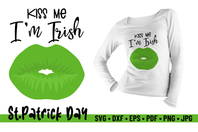 Kiss Me I'm Irish SVG, Patrick's Day Design, Cut File SVG Niia Store 