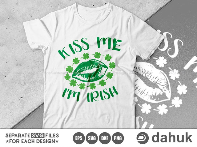 Kiss me I'm Irish SVG, St. Patrick's Day svg, Saint patrick's Day svg, Unicorn svg, Shamrock svg SVG dahukdesign 