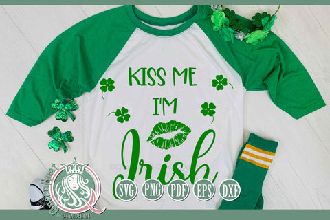 Kiss Me I'm Irish SVG SVG QueenBrat Digital Designs 