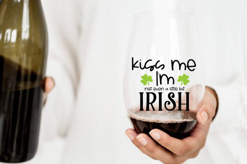 Kiss Me I'm Not Even A Little Bit Irish SVG Simply Cutz 