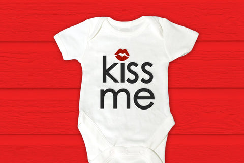 Kiss Me Lips Dot Valentine's Day Embroidery Design Duo Embroidery/Applique DESIGNS Designed by Geeks 