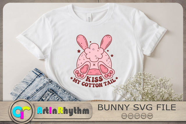 Kiss my cotton tail Svg, Easter Bunny Svg, Easter Svg, Bunny Svg, Rabbit Svg SVG Artinrhythm shop 