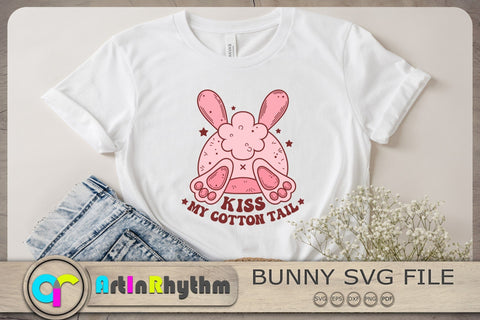 Kiss my cotton tail Svg, Easter Bunny Svg, Easter Svg, Bunny Svg, Rabbit Svg SVG Artinrhythm shop 