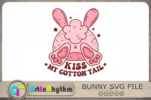 Kiss my cotton tail Svg, Easter Bunny Svg, Easter Svg, Bunny Svg, Rabbit Svg SVG Artinrhythm shop 