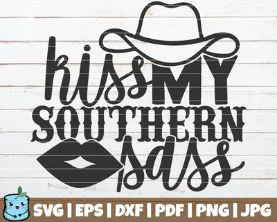Kiss My Southern Sass SVG MintyMarshmallows 