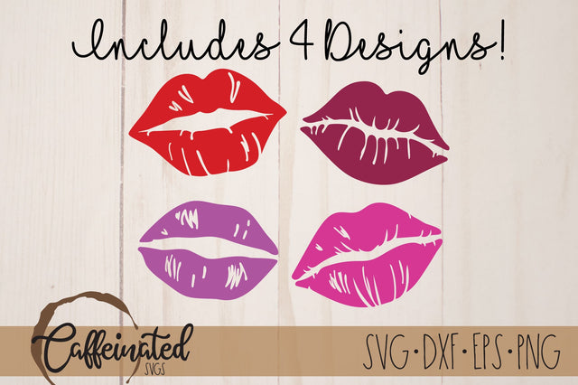 Kiss svg, Lips svg SVG Caffeinated SVGs 