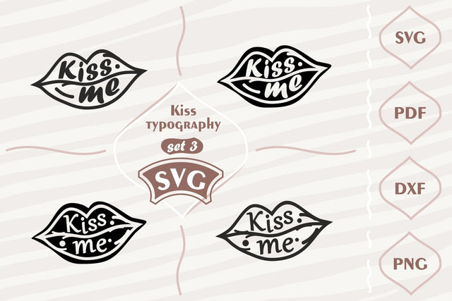 Kiss typography set 3 - SVG bundle SVG Digital Mojito 