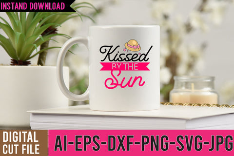 Kissed By The Sun SVG Cut File, Beach Funny SVG Bundle,Summer SVG Bundle SVG BlackCatsMedia 