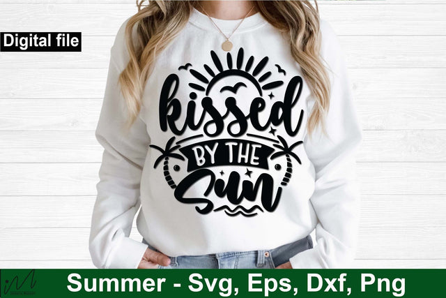 kissed by the sun svg, Sunshine svg, Summer vibes svg, Summer t shirt svg, Vacation Svg, Ocean Svg Svg, Beach Svg, Beach t shirt svg, Summer mug svg, Beach time svg, Summer Cut Files, Hello summer svg, Lake time SVG Isabella Machell 